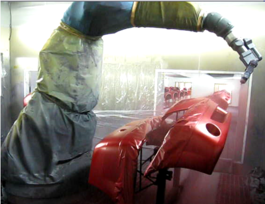 Robotisation d'une ligne de peinture bouclier